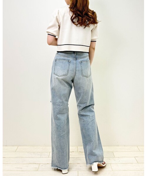 INGNI(イング)の「【WEB先行】ナローストラップヒールサンダル(その他・レディース・クリアー/オフホワイト/クロ・M/L)」の5枚目の写真