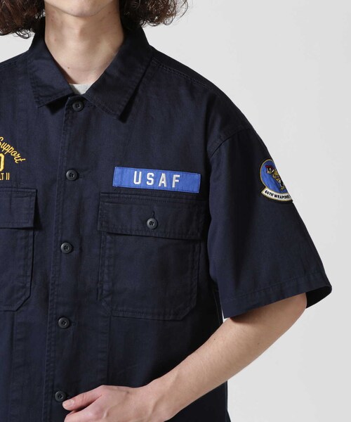 AVIREX（アヴィレックス）の「OG-107 TYPE S/S SHIRT 66th WEAPONS SQUADRON / 半袖シャツ 66th ウエポンズ スコードロン（トップス・ネイビー/オリーブ/バーガンディ・M/L/XL/2XL）」の15枚目の写真