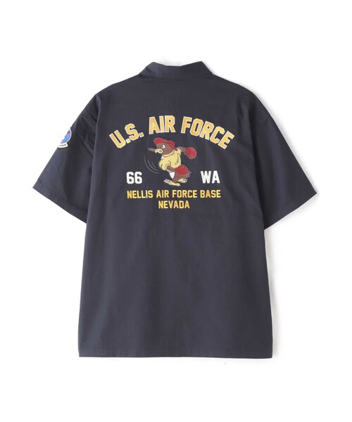 AVIREX（アヴィレックス）の「OG-107 TYPE S/S SHIRT 66th WEAPONS SQUADRON / 半袖シャツ 66th ウエポンズ スコードロン（トップス・ネイビー/オリーブ/バーガンディ・M/L/XL/2XL）」の20枚目の写真