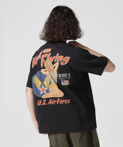 AVIREX(アヴィレックス)の「S/S PIN UP TEE"USAF"(トップス・ブラック/ホワイト/サックス・M/L/XL/2XL)」の8枚目の写真
