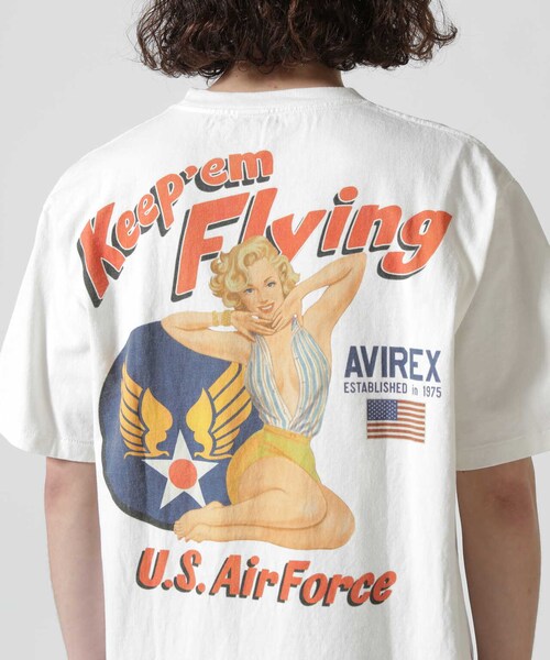 AVIREX(アヴィレックス)の「S/S PIN UP TEE"USAF"(トップス・ブラック/ホワイト/サックス・M/L/XL/2XL)」の21枚目の写真
