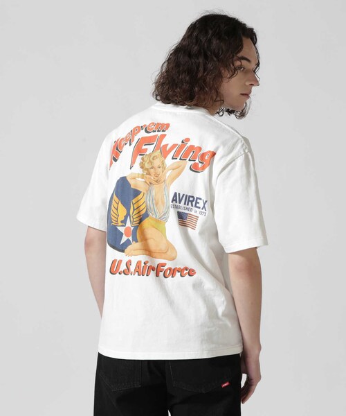 AVIREX(アヴィレックス)の「S/S PIN UP TEE"USAF"(トップス・ブラック/ホワイト/サックス・M/L/XL/2XL)」の15枚目の写真