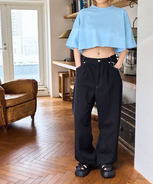 PAGEBOY（ページボーイ）の「タックワイドパンツ（パンツ・レディース・ブラック09/グリーン77・M/L）」の20枚目の写真