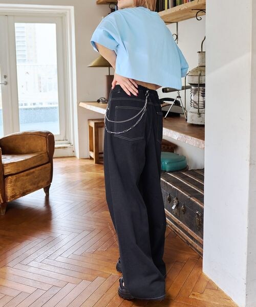 PAGEBOY（ページボーイ）の「タックワイドパンツ（パンツ・レディース・ブラック09/グリーン77・M/L）」の21枚目の写真