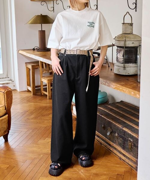 PAGEBOY（ページボーイ）の「タックワイドパンツ（パンツ・レディース・ブラック09/グリーン77・M/L）」の18枚目の写真