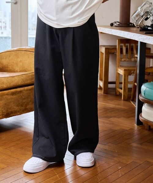 PAGEBOY（ページボーイ）の「タックワイドパンツ（パンツ・レディース・ブラック09/グリーン77・M/L）」の12枚目の写真