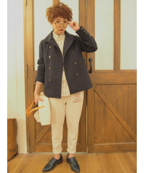 Ungrid（アングリッド）の「《andGIRL/ sweet10月号掲載》 【Men’s Like】Champion スウェットPT（パンツ・レディース・オフホワイト/グレー・F）」の6枚目の写真