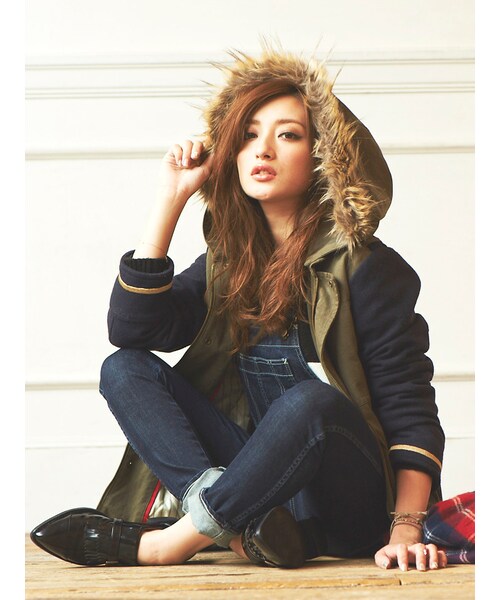 Ungrid（アングリッド）の「《sweet11月号 吉川ひなのｻﾝ着用》【Casual】デニムストスリサロペット（オールインワン・サロペット・レディース・ホワイト/インディゴ・S/M）」の7枚目の写真