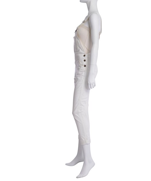 Ungrid（アングリッド）の「《sweet11月号 吉川ひなのｻﾝ着用》【Casual】デニムストスリサロペット（オールインワン・サロペット・レディース・ホワイト/インディゴ・S/M）」の8枚目の写真