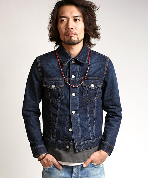 FREAK'S STORE（フリークスストア）の「【15SS新作】 ストレッチデニムジャケットNAVY -Made in Japan-（その他・メンズ・ネイビー・M/L）」の2枚目の写真