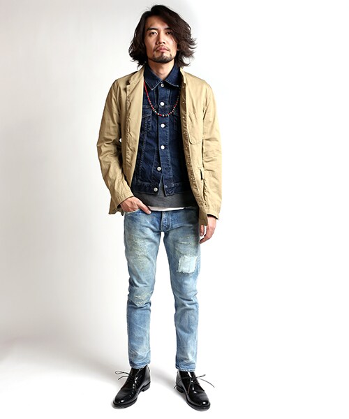 FREAK'S STORE（フリークスストア）の「【15SS新作】 ストレッチデニムジャケットNAVY -Made in Japan-（その他・メンズ・ネイビー・M/L）」の3枚目の写真