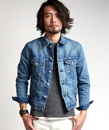 FREAK'S STORE | 【15SS新作】 ストレッチダメージデニムジャケット BLUE -Made in Japan-(その他)