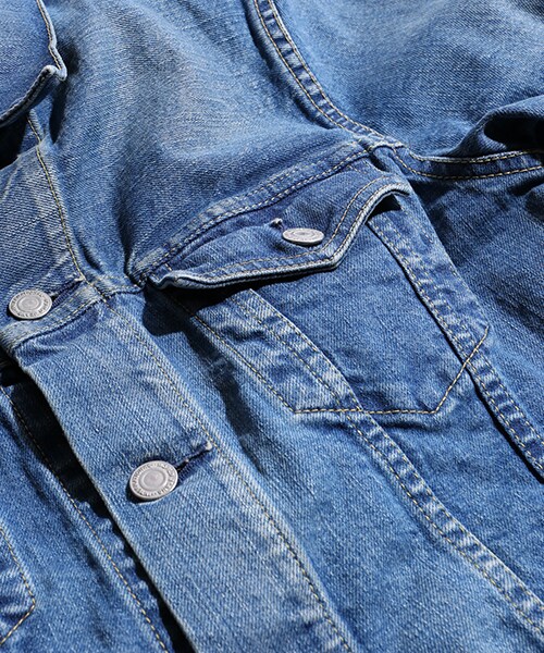 FREAK'S STORE(フリークスストア)の「【15SS新作】 ストレッチダメージデニムジャケット BLUE -Made in Japan-(その他・メンズ・ブルー・M/L)」の6枚目の写真