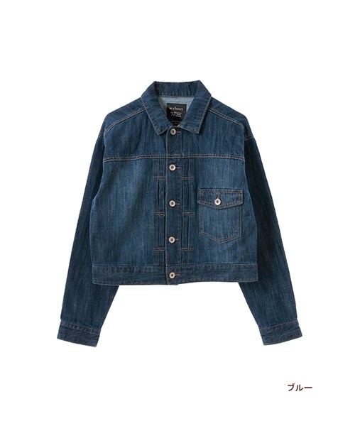 w closet(ダブルクローゼット)の「10ozスラブデニムGジャン(トップス・レディース・ブルー/ワンウォッシュ/ホワイト・FREE)」の2枚目の写真