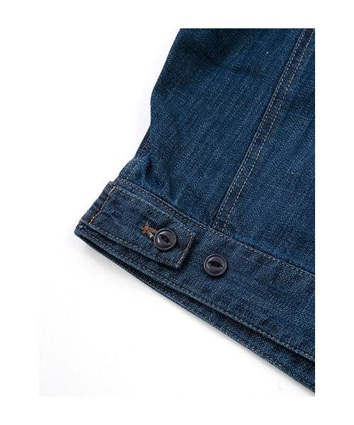 w closet(ダブルクローゼット)の「10ozスラブデニムGジャン(トップス・レディース・ブルー/ワンウォッシュ/ホワイト・FREE)」の10枚目の写真