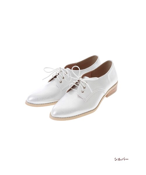 w closet(ダブルクローゼット)の「レースアップシューズ(シューズ・レディース・ブラック/ホワイト/シルバー・M/L)」の3枚目の写真