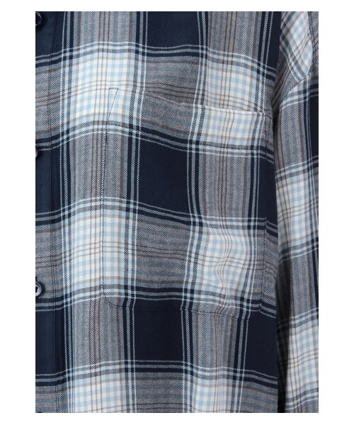 G.V.G.V.(ジーヴィージーヴィー)の「CHECK OVERSIZED SHIRT(トップス・レディース・NAVY/GREY・36)」の9枚目の写真