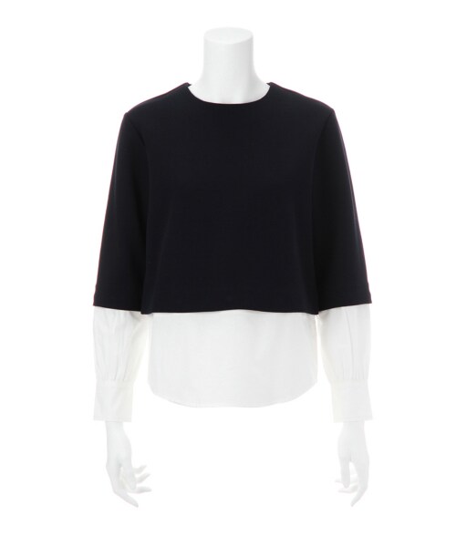 G.V.G.V.（ジーヴィージーヴィー）の「DOUBLE JERSEY LAYERED TOP（トップス・レディース・NAVY・XS/S）」の2枚目の写真