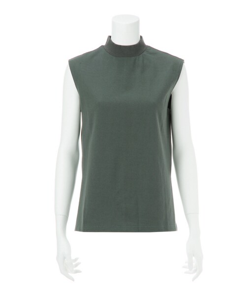 G.V.G.V.（ジーヴィージーヴィー）の「COTTON HIGH NECK SLEEVELESS TOP（トップス・レディース・BLACK/KHAKI/WHITE・XS）」の3枚目の写真