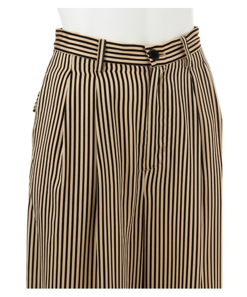 G.V.G.V.（ジーヴィージーヴィー）の「STRIPED SATIN PYJAMA PANTS（パンツ・レディース・BEIGE/WHITE・36/34）」の5枚目の写真