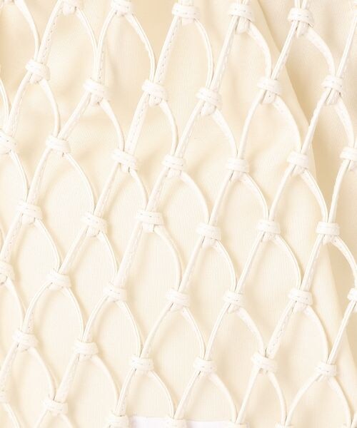 LEPSIM（レプシィム）の「フェイクレザーマクラメハンモックトート（バッグ・レディース・アイボリー08/ベージュ52/グリーン75・ONE SIZE）」の13枚目の写真