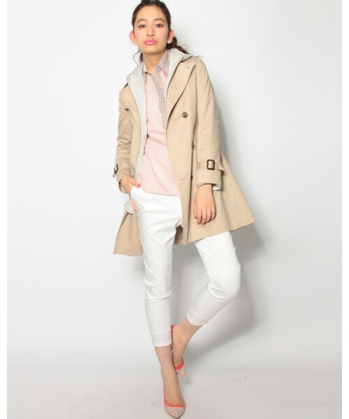 VICKY（ビッキー）の「テンセルツイルアジャストタックパンツ（パンツ・レディース・ホワイト/ブラック/グリーン/ベージュ・SS/S/M/L/LL/4L）」の11枚目の写真