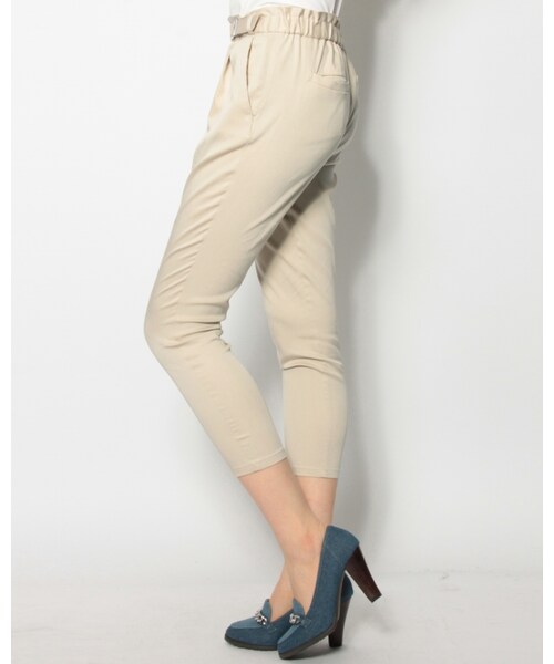 VICKY（ビッキー）の「テンセルツイルアジャストタックパンツ（パンツ・レディース・ホワイト/ブラック/グリーン/ベージュ・SS/S/M/L/LL/4L）」の6枚目の写真