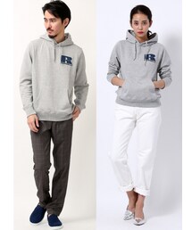 MYSELF ABAHOUSE | RUSSELL別注スウェットPULLパーカー【予約】【STREETJACK2015年03月号P.75掲載】(トップス)