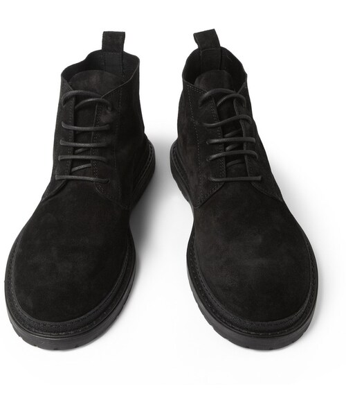 Ann DEMEULEMEESTER（アンドゥムルメステール）の「Ann Demeulemeester Black Suede Lace-Up Boots（ブーツ・メンズ・Black・EU 40 (US 7)/EU 45 (US 12)/EU 44 (US 11)）」の2枚目の写真