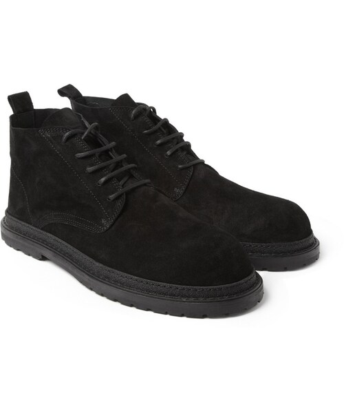 Ann DEMEULEMEESTER（アンドゥムルメステール）の「Ann Demeulemeester Black Suede Lace-Up Boots（ブーツ・メンズ・Black・EU 40 (US 7)/EU 45 (US 12)/EU 44 (US 11)）」の7枚目の写真
