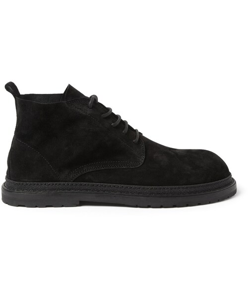Ann DEMEULEMEESTER（アンドゥムルメステール）の「Ann Demeulemeester Black Suede Lace-Up Boots（ブーツ・メンズ・Black・EU 40 (US 7)/EU 45 (US 12)/EU 44 (US 11)）」の3枚目の写真