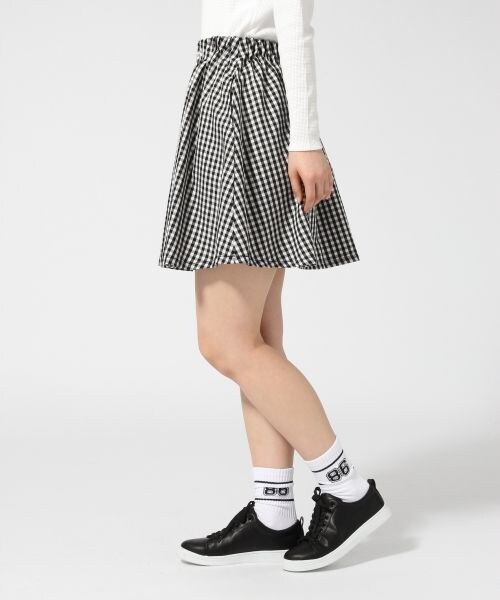 LOWRYS FARM（ローリーズファーム）の「マルチガラボリュームスカート（スカート・レディース・ギンガム/オフ×ストライプ/ネイビー×ストライプ・Ｆ）」の4枚目の写真