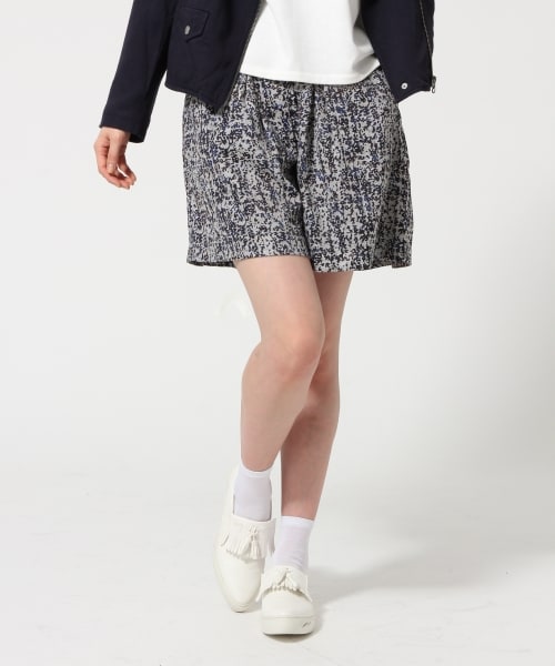 GLOBAL WORK(グローバルワーク)の「フレアーキュロット(パンツ・レディース・ホワイト(ストライプ)10/イエロー(ガラ)60/ネイビー(ガラ)80・M/L)」の2枚目の写真