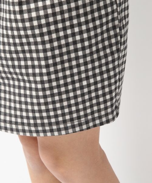 Heather（ヘザー）の「SSベルトツキコクーンスカート（スカート・レディース・ホワイト/ギンガムチェック/デニム・Ｓ/Ｍ）」の8枚目の写真