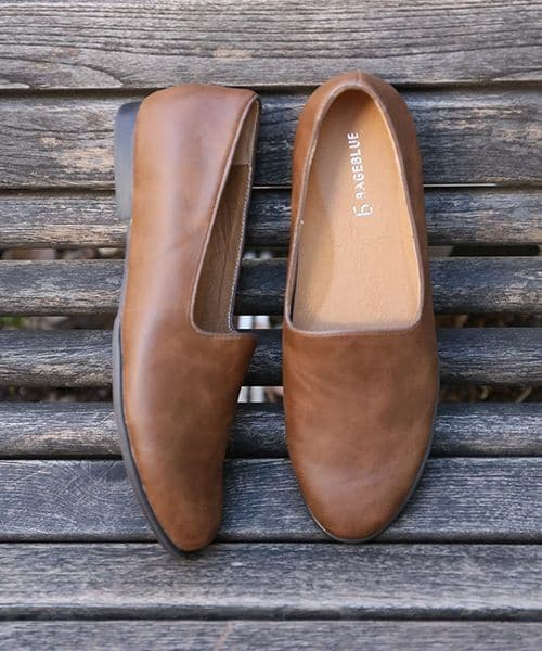 RAGEBLUE(レイジブルー)の「【先行予約】フェイクレザースリッポンシューズ(シューズ・メンズ・ブラック/ブラウン・M/L)」の2枚目の写真