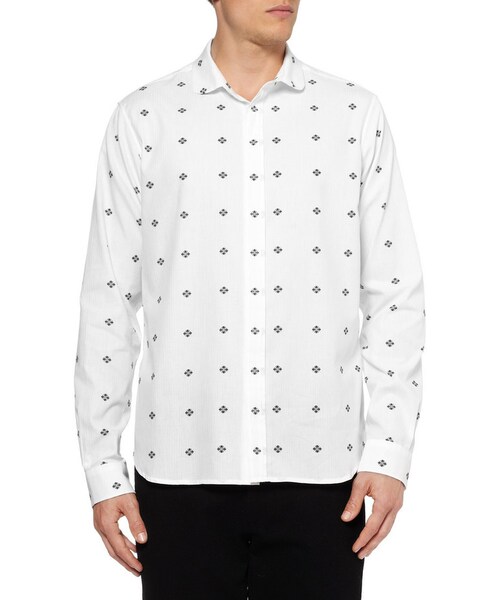 Ann DEMEULEMEESTER(アンドゥムルメステール)の「Ann Demeulemeester Printed Cotton Shirt(シャツ/ブラウス・メンズ・White・M/XL/L)」の2枚目の写真