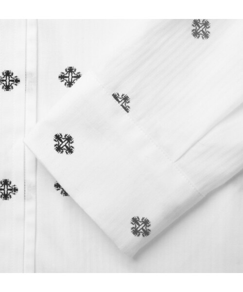 Ann DEMEULEMEESTER(アンドゥムルメステール)の「Ann Demeulemeester Printed Cotton Shirt(シャツ/ブラウス・メンズ・White・M/XL/L)」の7枚目の写真