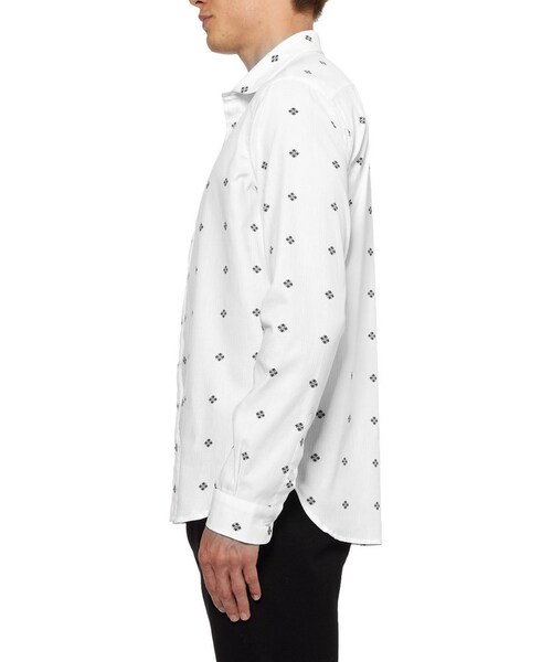 Ann DEMEULEMEESTER(アンドゥムルメステール)の「Ann Demeulemeester Printed Cotton Shirt(シャツ/ブラウス・メンズ・White・M/XL/L)」の4枚目の写真
