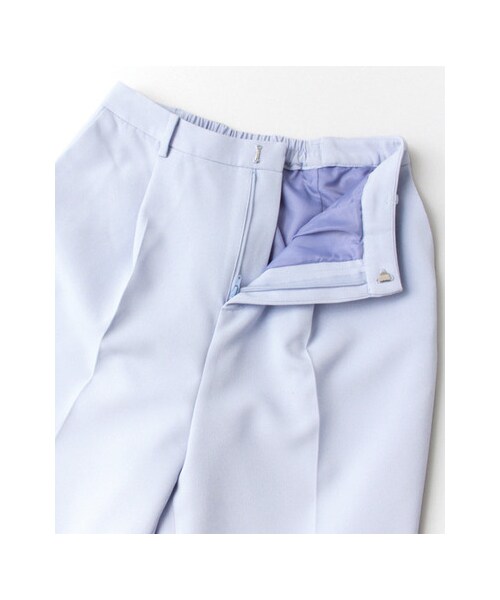 KBF（ケイビーエフ）の「KBF+　クロップドタックパンツ（パンツ・レディース・OFF/LTBLUE/BLACK・one）」の11枚目の写真