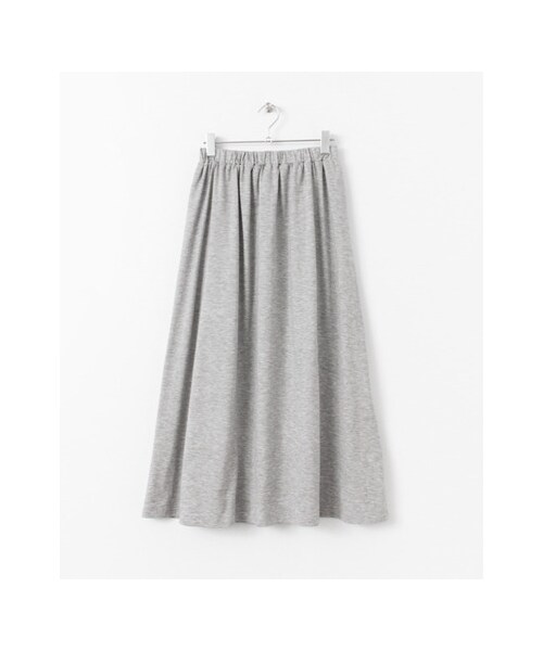 URBAN RESEARCH DOORS（アーバンリサーチドアーズ）の「カットソーギャザーロングスカート（スカート・レディース・NAVY/L.GRAY/CHARCOAL・one）」の2枚目の写真