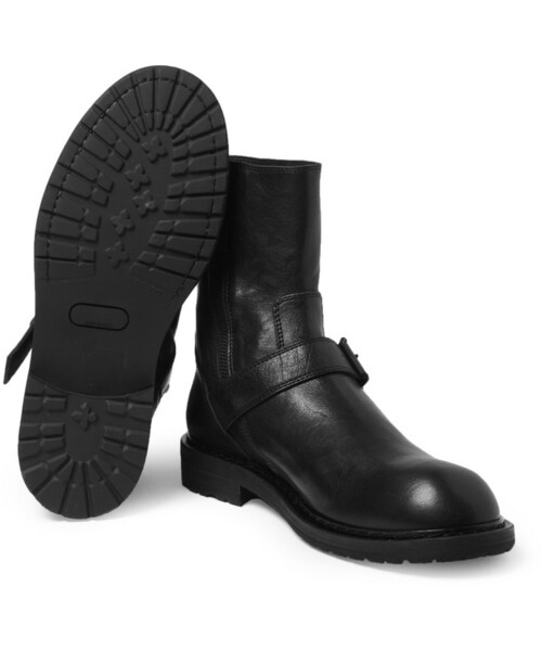 Ann DEMEULEMEESTER（アンドゥムルメステール）の「Ann Demeulemeester Leather Biker Boots（ブーツ・メンズ・Black・EU 44 (US 11)/EU 43 (US 10)）」の8枚目の写真