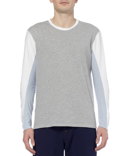 Maison Margiela(メゾンマルジェラ)の「Maison Martin Margiela Panelled Cotton-Jersey T-Shirt(Tシャツ/カットソー・メンズ・Gray・IT 46/IT 50/IT 54/IT 48)」の3枚目の写真