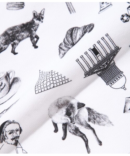 Maison Kitsune（メゾンキツネ）の「【先行予約】ALL OVER MAP（Ｔシャツ/カットソー・レディース・ブラック/ネイビー・S）」の9枚目の写真