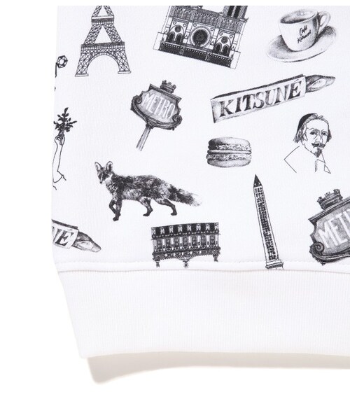 Maison Kitsune（メゾンキツネ）の「【先行予約】ALL OVER MAP（Ｔシャツ/カットソー・レディース・ブラック/ネイビー・S）」の8枚目の写真