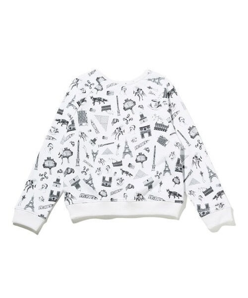 Maison Kitsune（メゾンキツネ）の「【先行予約】ALL OVER MAP（Ｔシャツ/カットソー・レディース・ブラック/ネイビー・S）」の4枚目の写真