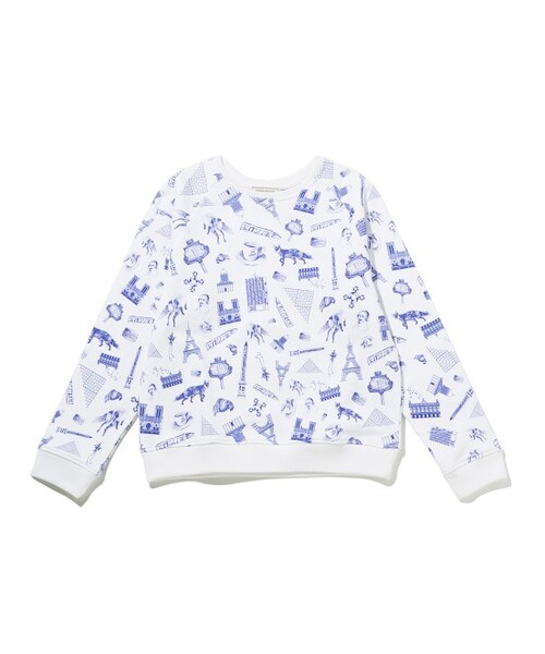Maison Kitsune（メゾンキツネ）の「【先行予約】ALL OVER MAP（Ｔシャツ/カットソー・レディース・ブラック/ネイビー・S）」の2枚目の写真