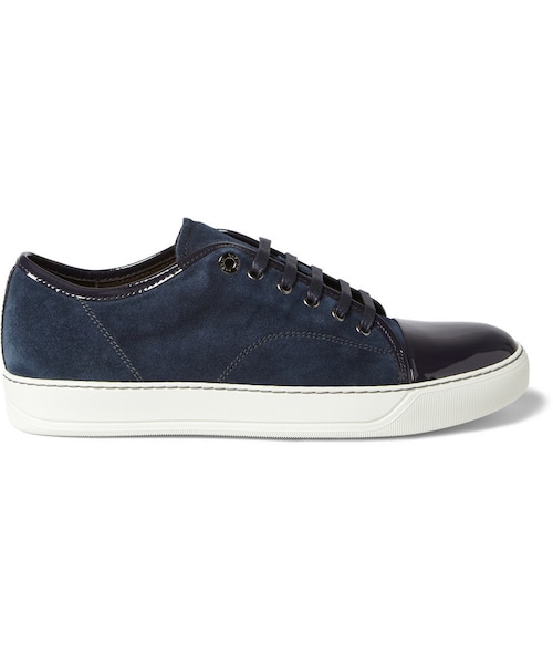 LANVIN(ランバン)の「Lanvin Suede and Patent-Leather Low Top Sneakers(スニーカー・メンズ・GREEN_440773/BLACK_397003/BLUE_360621/White_397002・UK 8 (US 9)/UK 12 (US 13)/UK 6 (US 7)/UK 9 (US 10)/UK 5 (US 6)/UK 11 (US 12)/UK 10 (US 11)/UK 7 (US 8))」の4枚目の写真