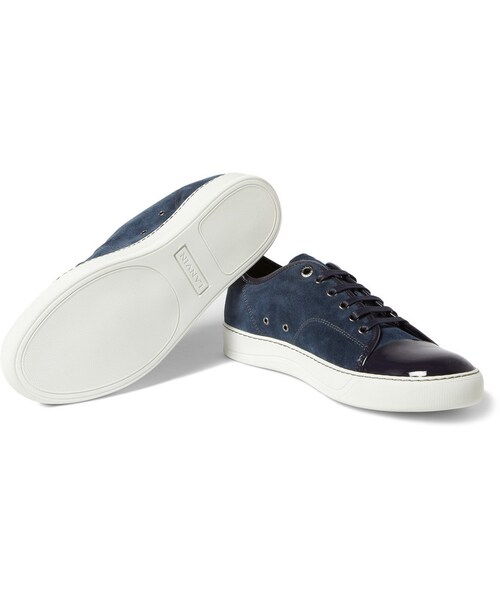 LANVIN(ランバン)の「Lanvin Suede and Patent-Leather Low Top Sneakers(スニーカー・メンズ・GREEN_440773/BLACK_397003/BLUE_360621/White_397002・UK 8 (US 9)/UK 12 (US 13)/UK 6 (US 7)/UK 9 (US 10)/UK 5 (US 6)/UK 11 (US 12)/UK 10 (US 11)/UK 7 (US 8))」の15枚目の写真