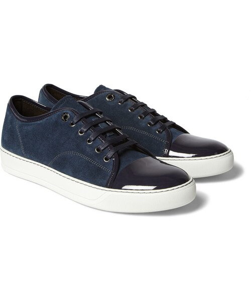 LANVIN(ランバン)の「Lanvin Suede and Patent-Leather Low Top Sneakers(スニーカー・メンズ・GREEN_440773/BLACK_397003/BLUE_360621/White_397002・UK 8 (US 9)/UK 12 (US 13)/UK 6 (US 7)/UK 9 (US 10)/UK 5 (US 6)/UK 11 (US 12)/UK 10 (US 11)/UK 7 (US 8))」の3枚目の写真
