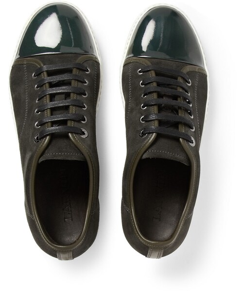 LANVIN(ランバン)の「Lanvin Suede and Patent-Leather Low Top Sneakers(スニーカー・メンズ・GREEN_440773/BLACK_397003/BLUE_360621/White_397002・UK 8 (US 9)/UK 12 (US 13)/UK 6 (US 7)/UK 9 (US 10)/UK 5 (US 6)/UK 11 (US 12)/UK 10 (US 11)/UK 7 (US 8))」の22枚目の写真